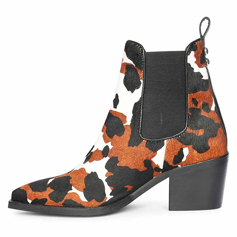Saint Morrison Multi Pony Hair Leather Ankle Boots - Image 4