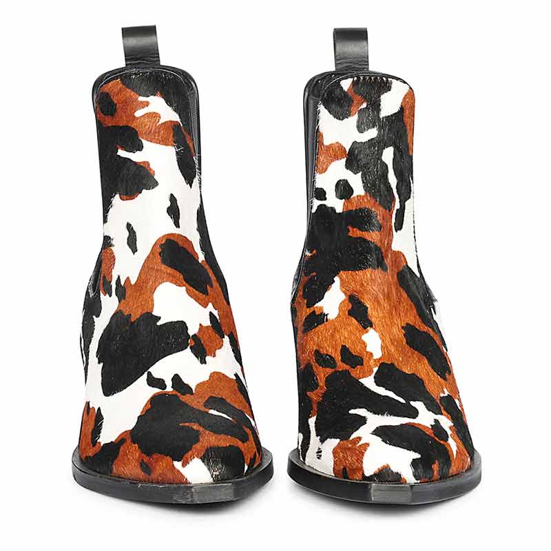 Saint Morrison Multi Pony Hair Leather Ankle Boots - Image 5