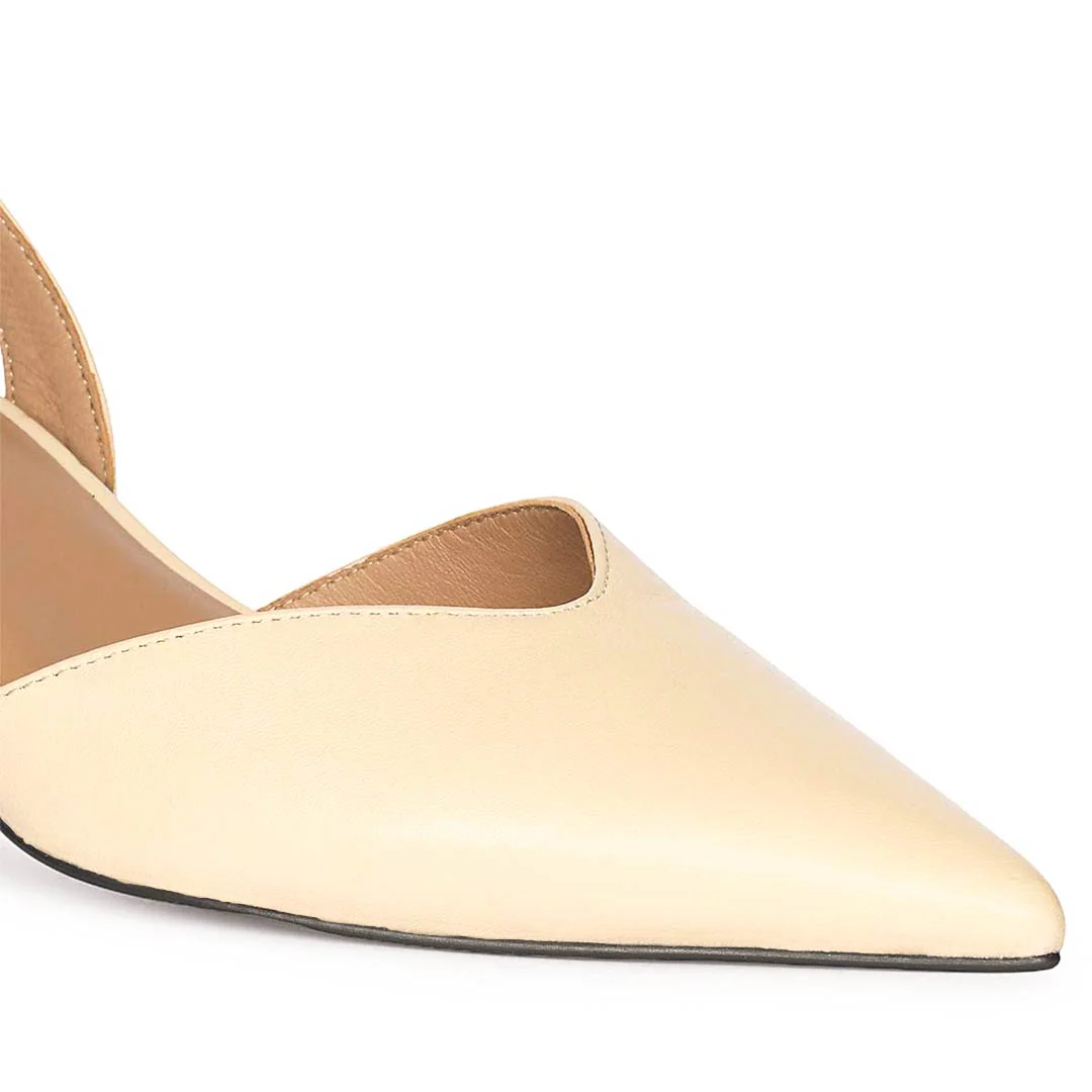 Saint Nanette Beige Leather Pumps - Image 7