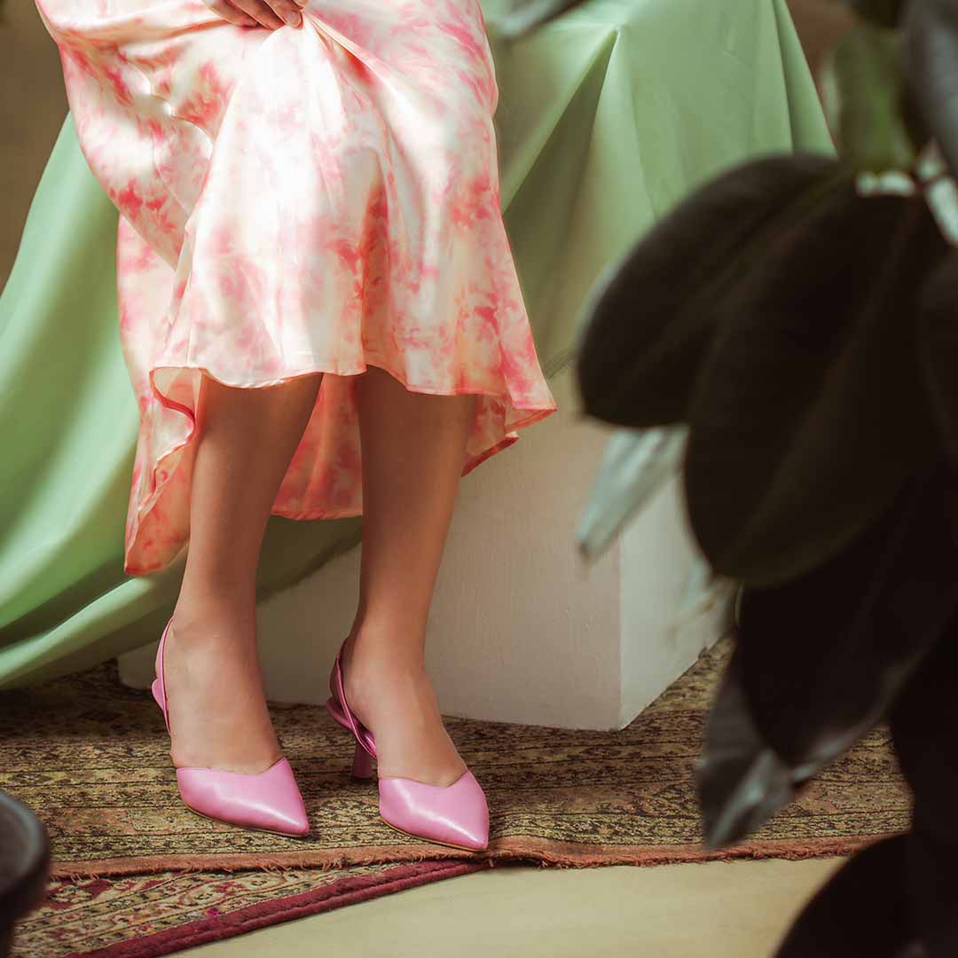 Saint Nanette Blushy Pink Leather Pumps - Image 2