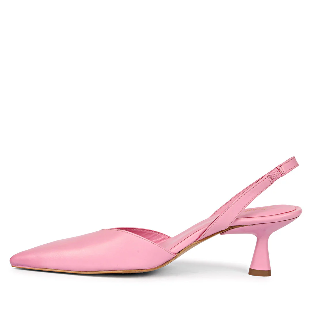 Saint Nanette Blushy Pink Leather Pumps - Image 4