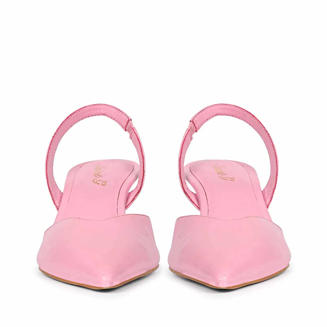 Saint Nanette Blushy Pink Leather Pumps - Image 5