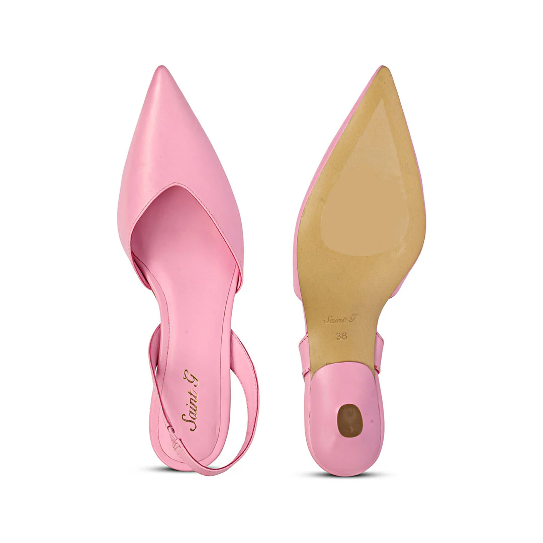 Saint Nanette Blushy Pink Leather Pumps - Image 7