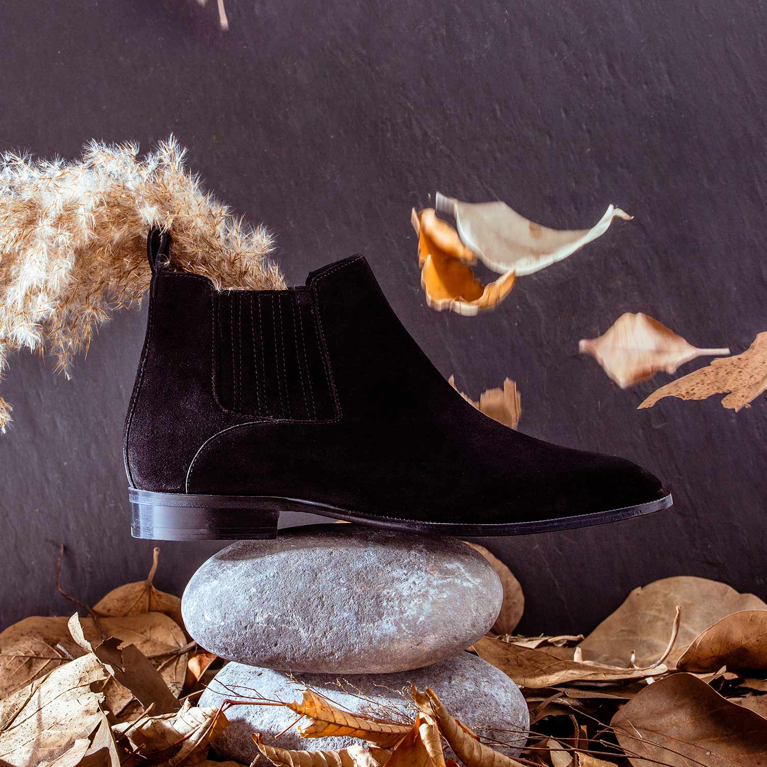 Saint Niccolò Black Suede Leather Handcrafted Chelsea Boots - Image 2