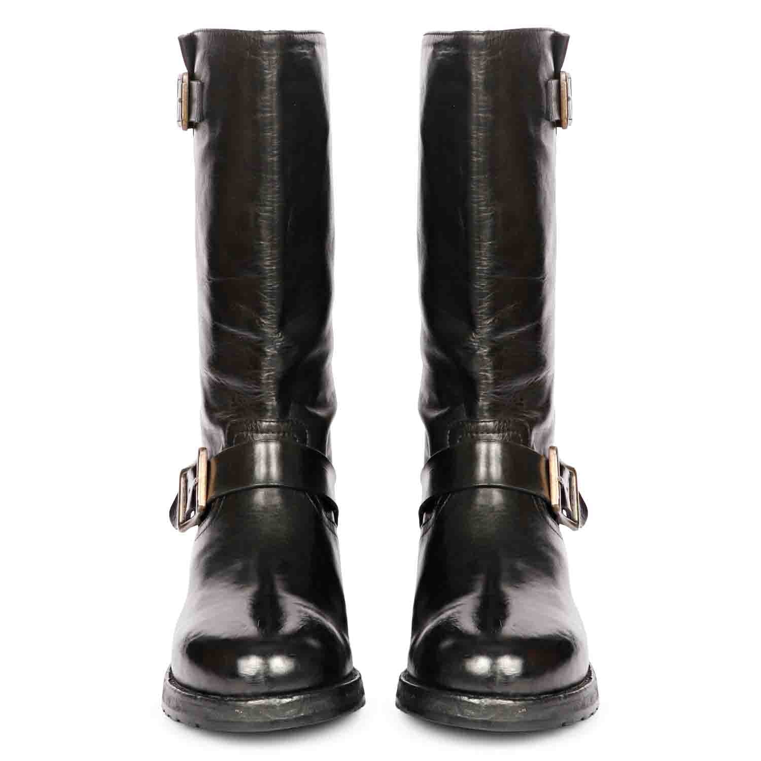 Saint Nova Black Leather Washed Calf Boot - Image 3
