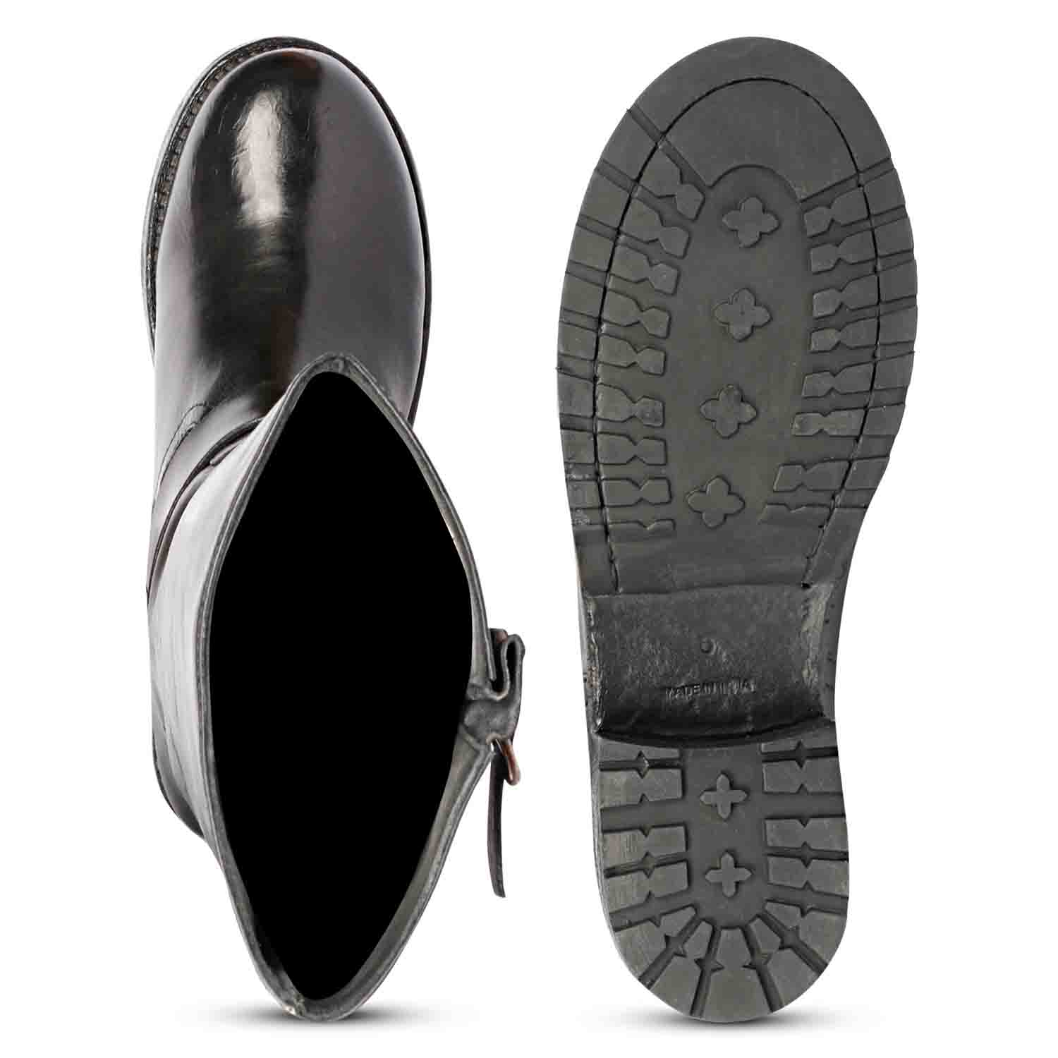 Saint Nova Black Leather Washed Calf Boot - Image 8