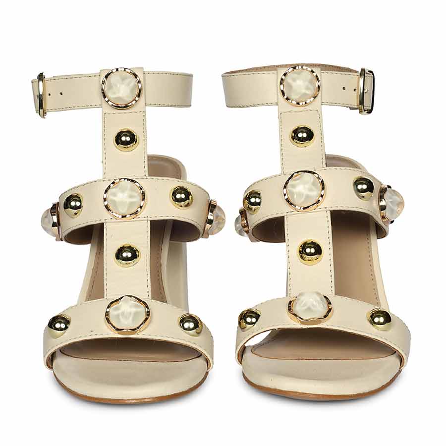 Saint Off-White Leather Block Heels - Image 5