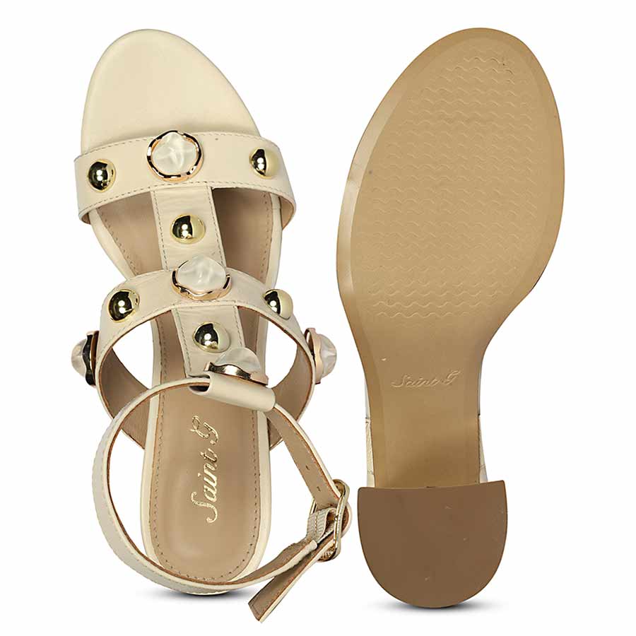 Saint Off-White Leather Block Heels - Image 7