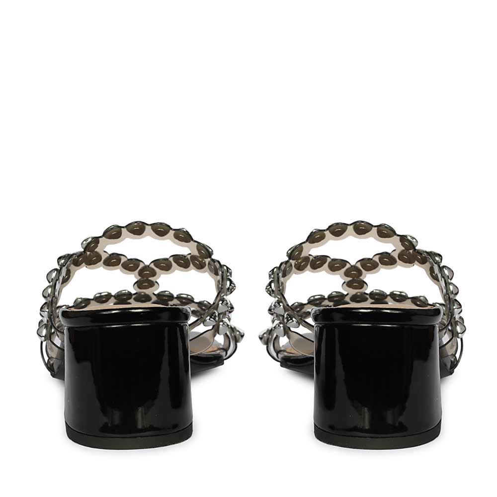 Saint Opal Silver Stud Embellished Block Heels - Image 6