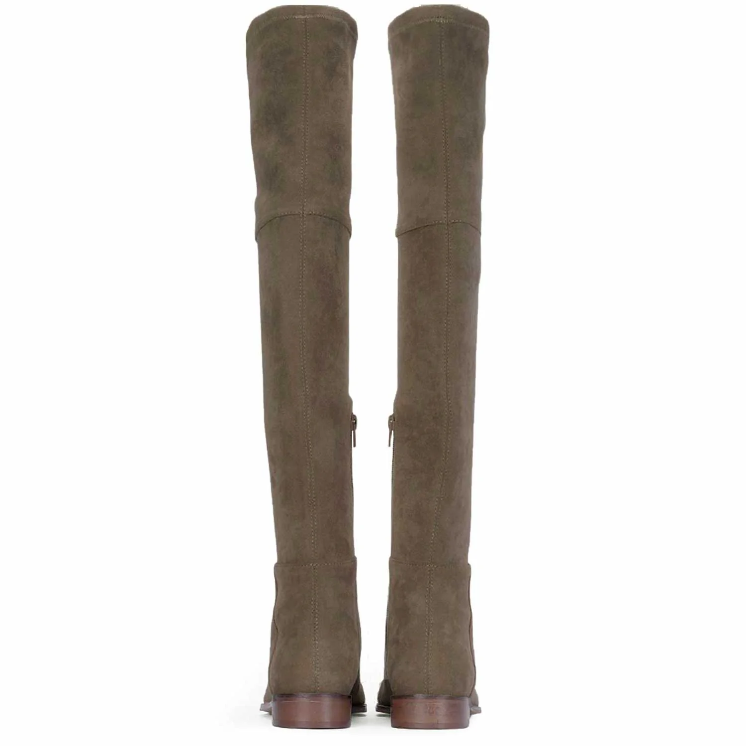 Saint Ophelia Taupe Stretch Suede Above The Knee Boots - Image 5