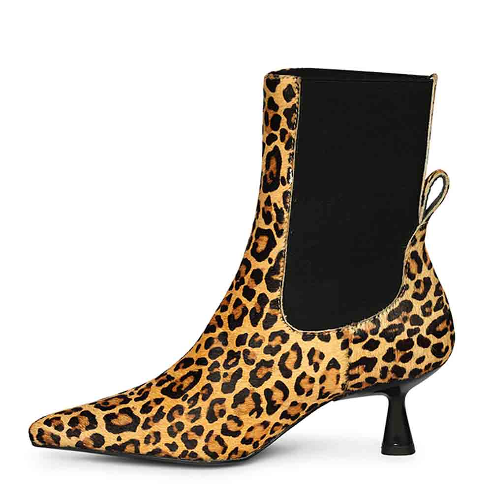 Saint Oriana Leo Print Leather Ankle Boots - Image 4