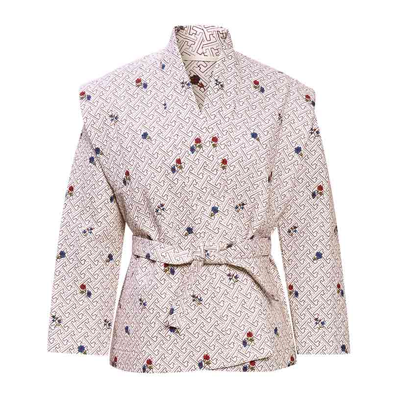 Saint Oriana Womens Beige Cotton Cambric Jacket - Image 6