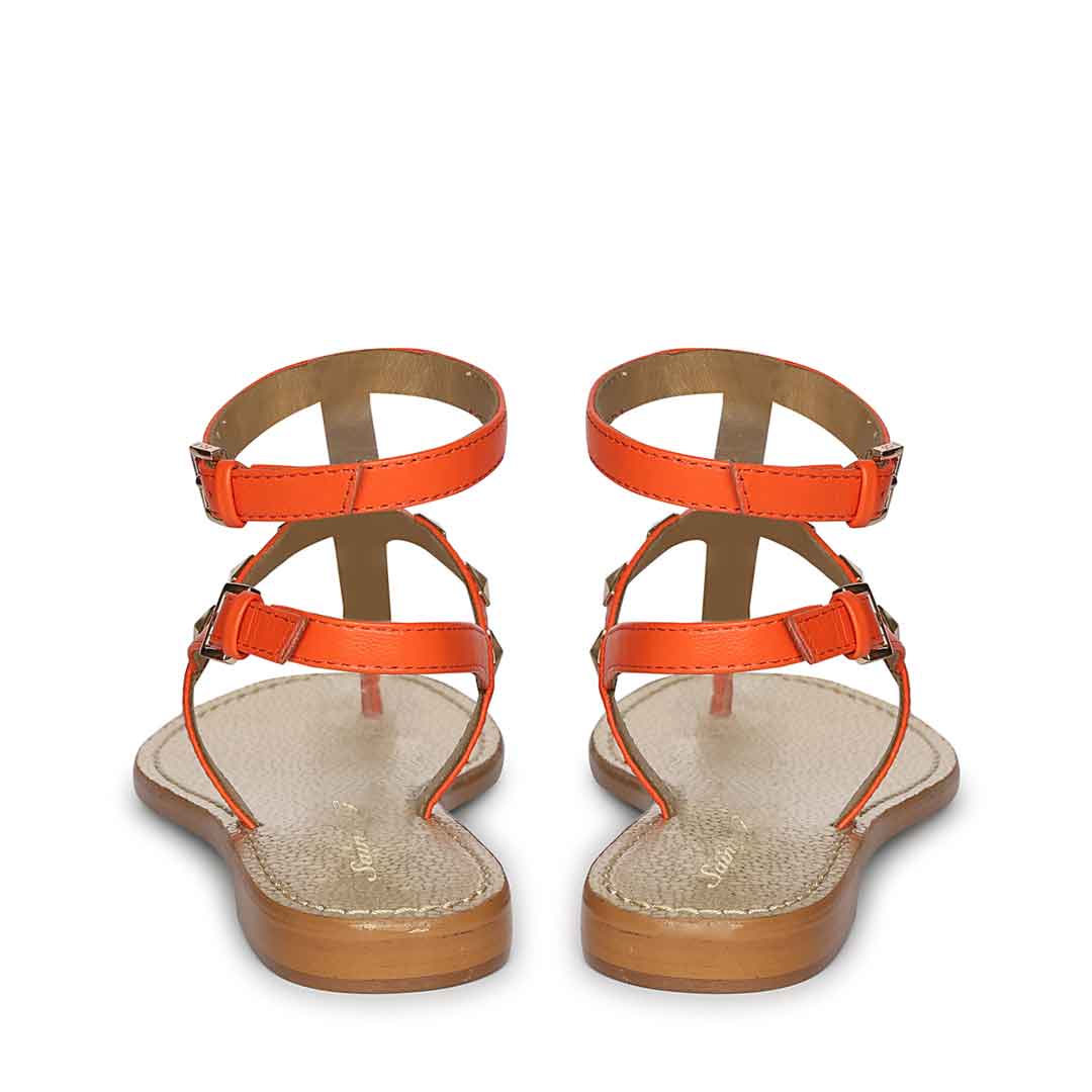 Saint Ornella Ornage Leather Metal Studded Sandals - Image 6