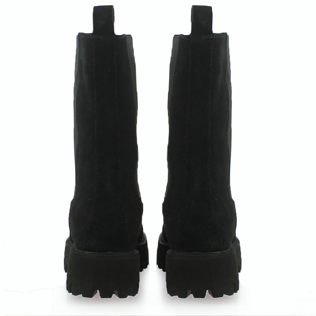 Saint Paolina Black Suede Leather High Ankle Boots - Image 6