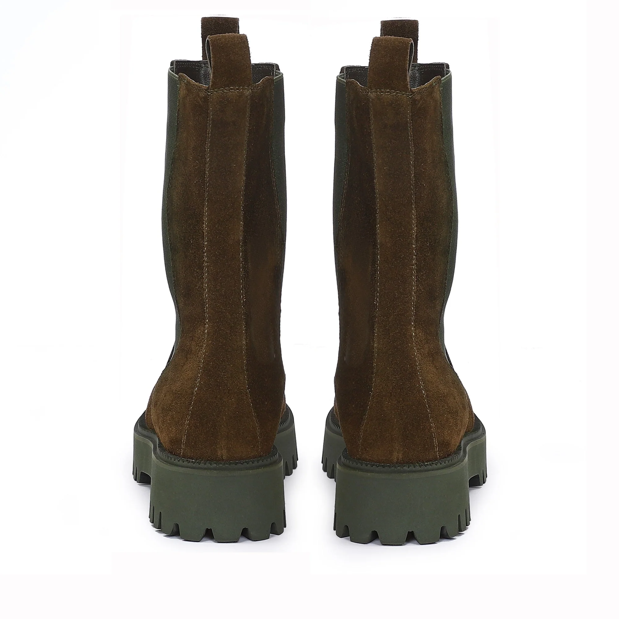 Saint Paolina Bosco Green Suede Leather Boots - Image 6
