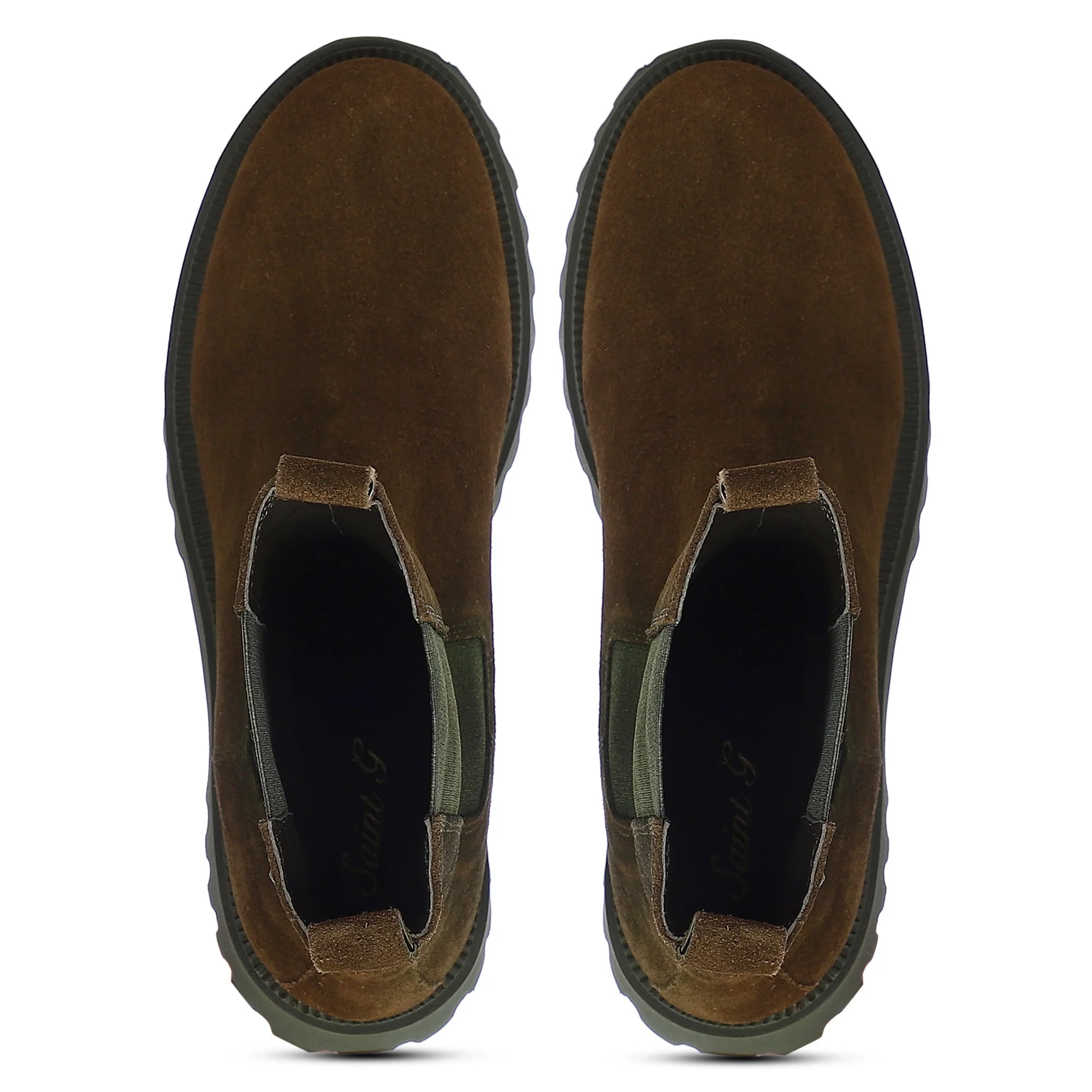 Saint Paolina Bosco Green Suede Leather Boots - Image 7