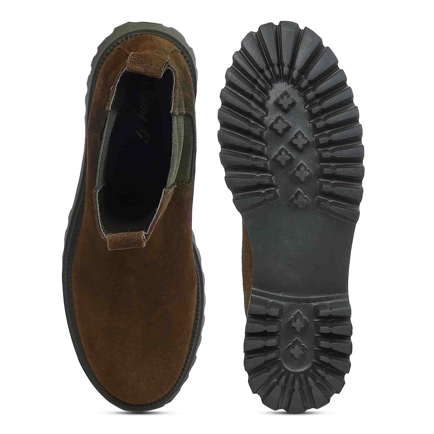 Saint Paolina Bosco Green Suede Leather Boots - Image 8