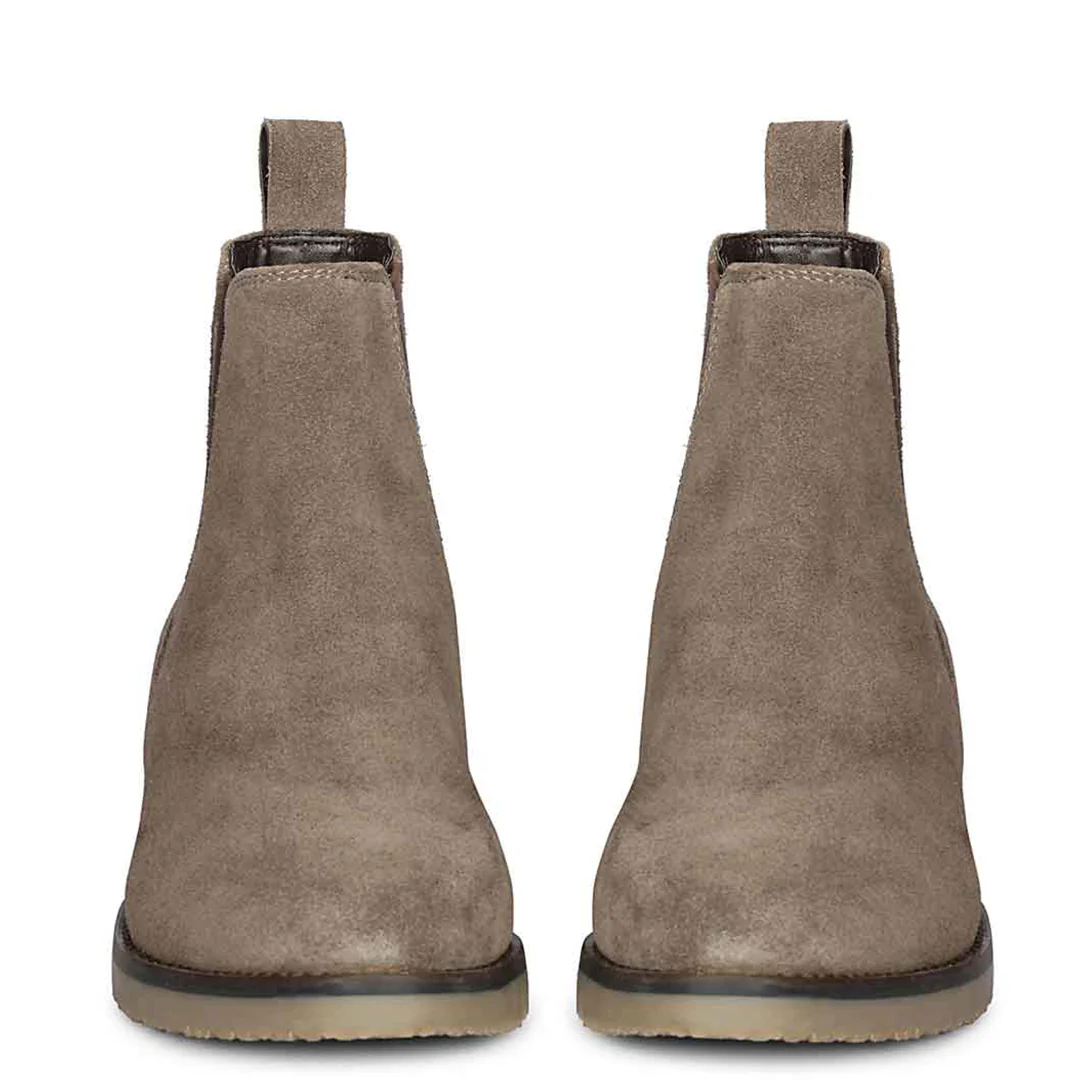 Priscilla Charcoal Suede Ankle Boots - Image 4