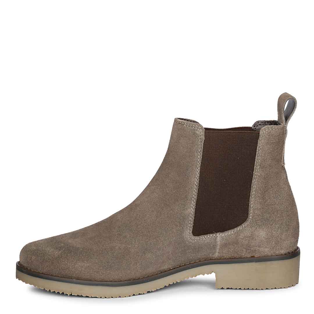 Priscilla Charcoal Suede Ankle Boots - Image 5