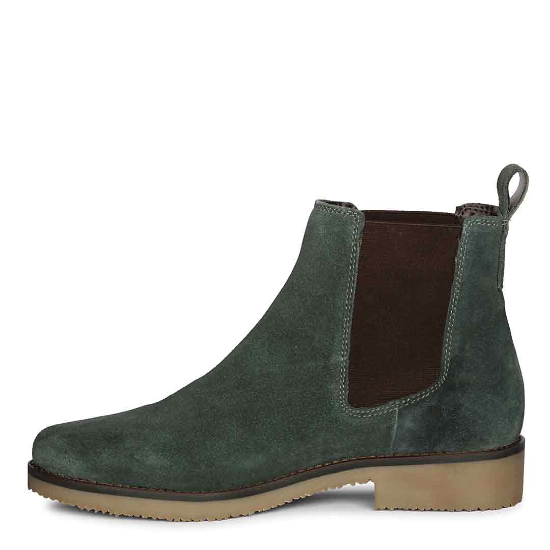 Priscilla Teal Suede Ankle Boots - Image 5