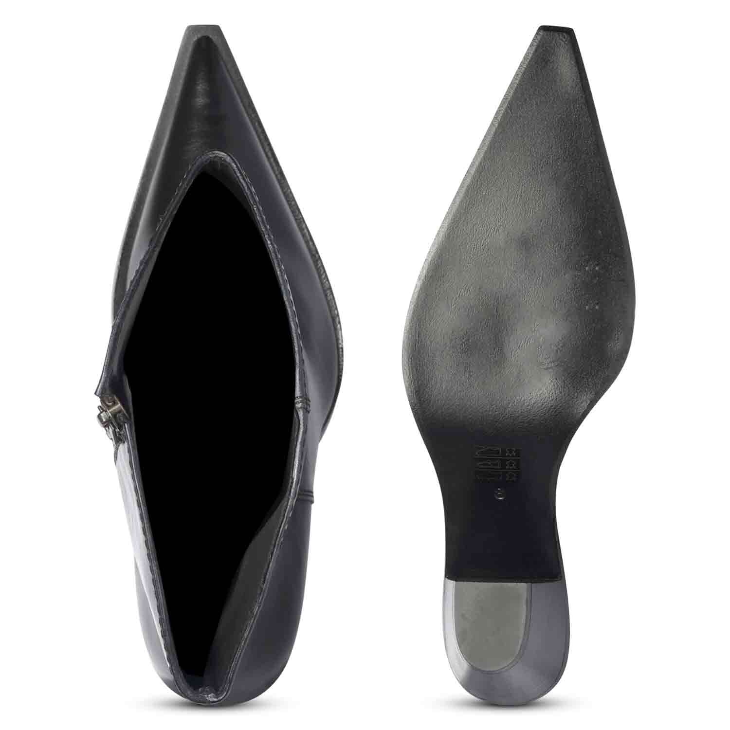 Saint Prune Black Leather High shaft Cowboy Boots - Image 7