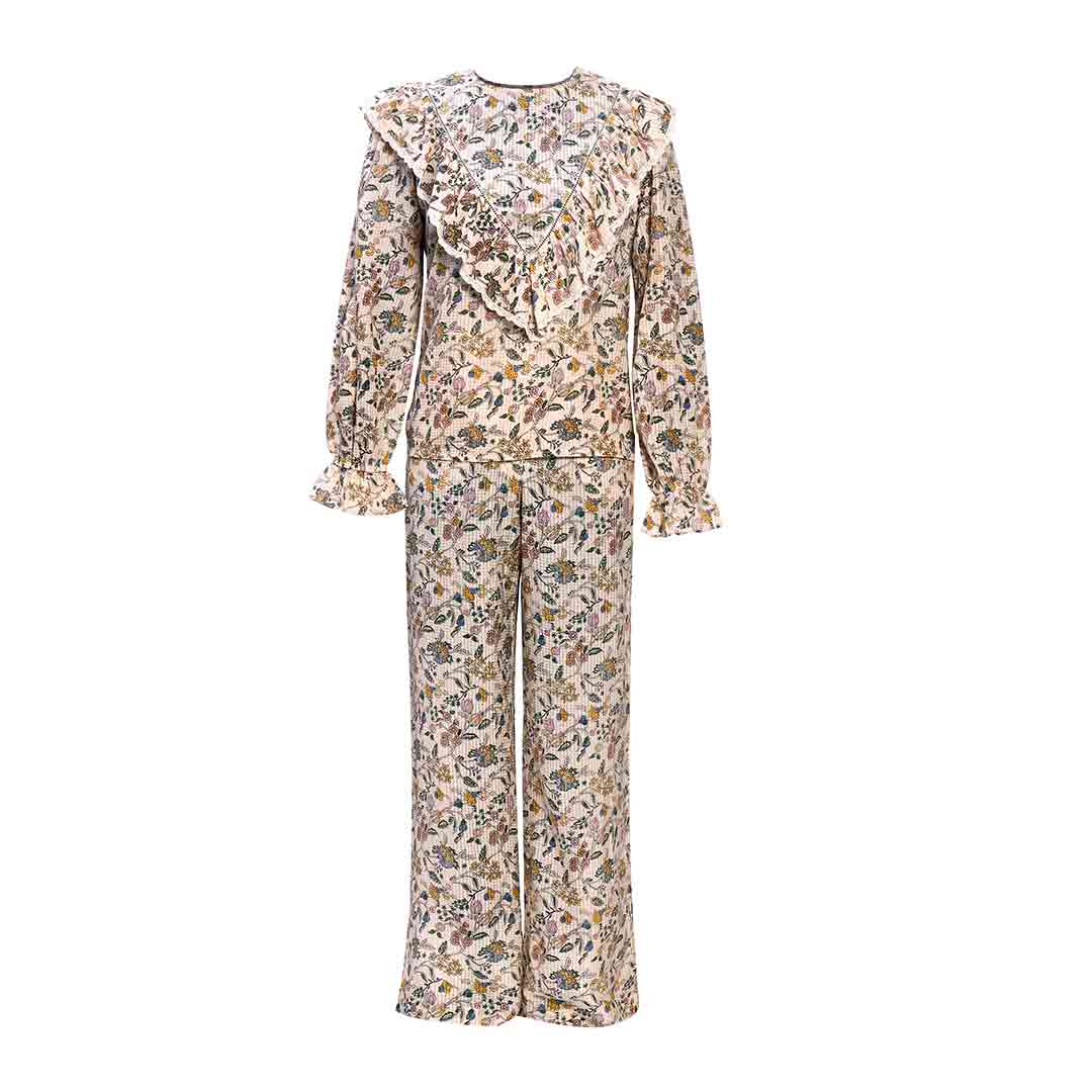 Saint Womens Ivory Floral  Printed Viscose Trouser - Image 6