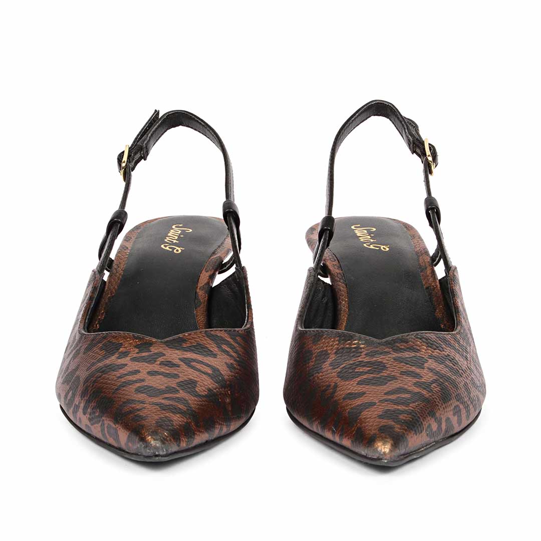 Saint Quinn Metallic Leopard Print Leather Pumps - Image 5
