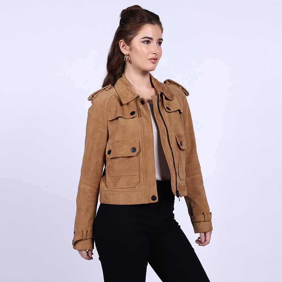 Saint Reba Conic Leather Women Jackets - Image 3