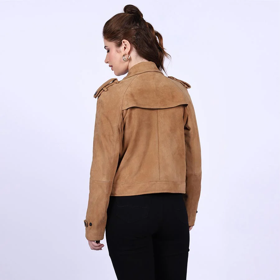Saint Reba Conic Leather Women Jackets - Image 4