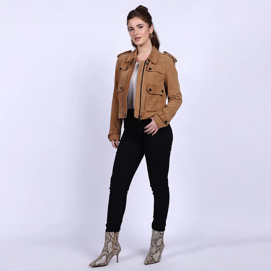 Saint Reba Conic Leather Women Jackets - Image 5