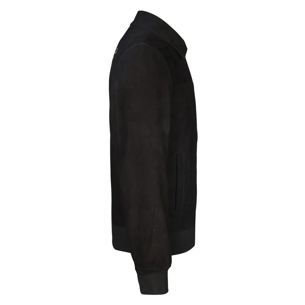 Saint Reggie Black Suede Leather Men's Bomber Jacket - Image 5
