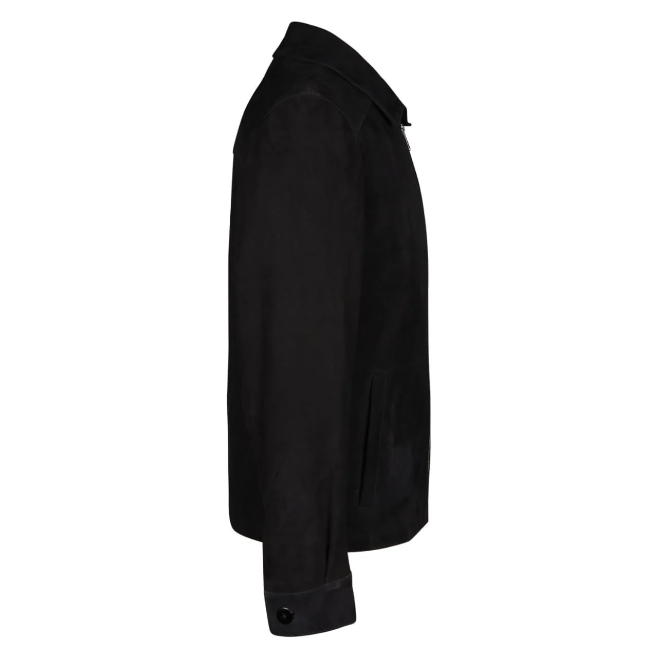 Saint Rio Black Suede Men's Bomber Jacket - Image 4