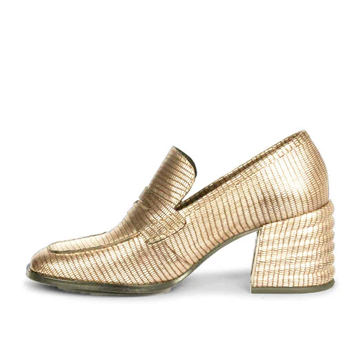 Saint Riona Platin Metallic Leather Handcrafted Moccasins - Image 4