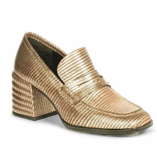 Saint Riona Platin Metallic Leather Handcrafted Moccasins - Image 5