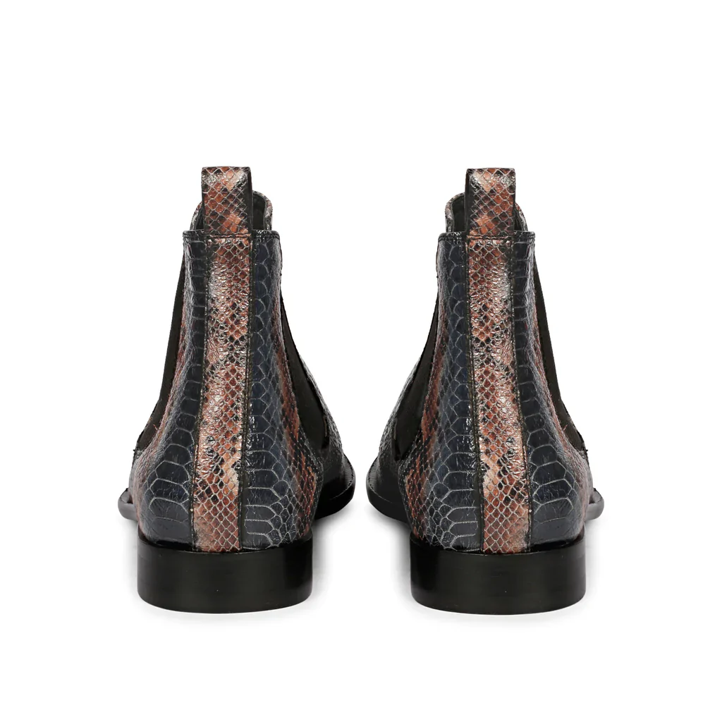 Saint Rory Blue Snake Embossed Leather Chelsea boot - Image 5