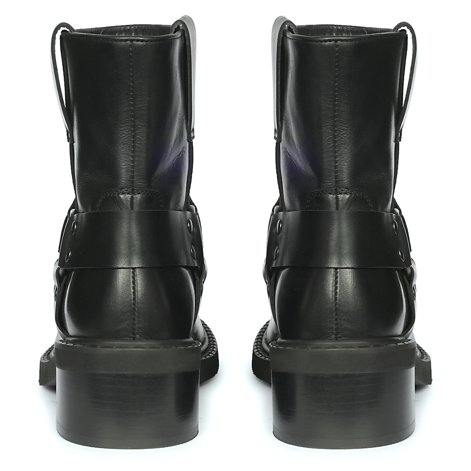 Saint Sally Saint Black Leather O-Ring High Ankle Boots - Image 4