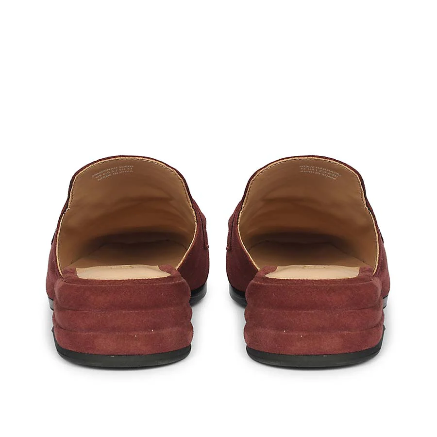 Saint Savannah Burgundy Suede Leather Moccasins - Image 4