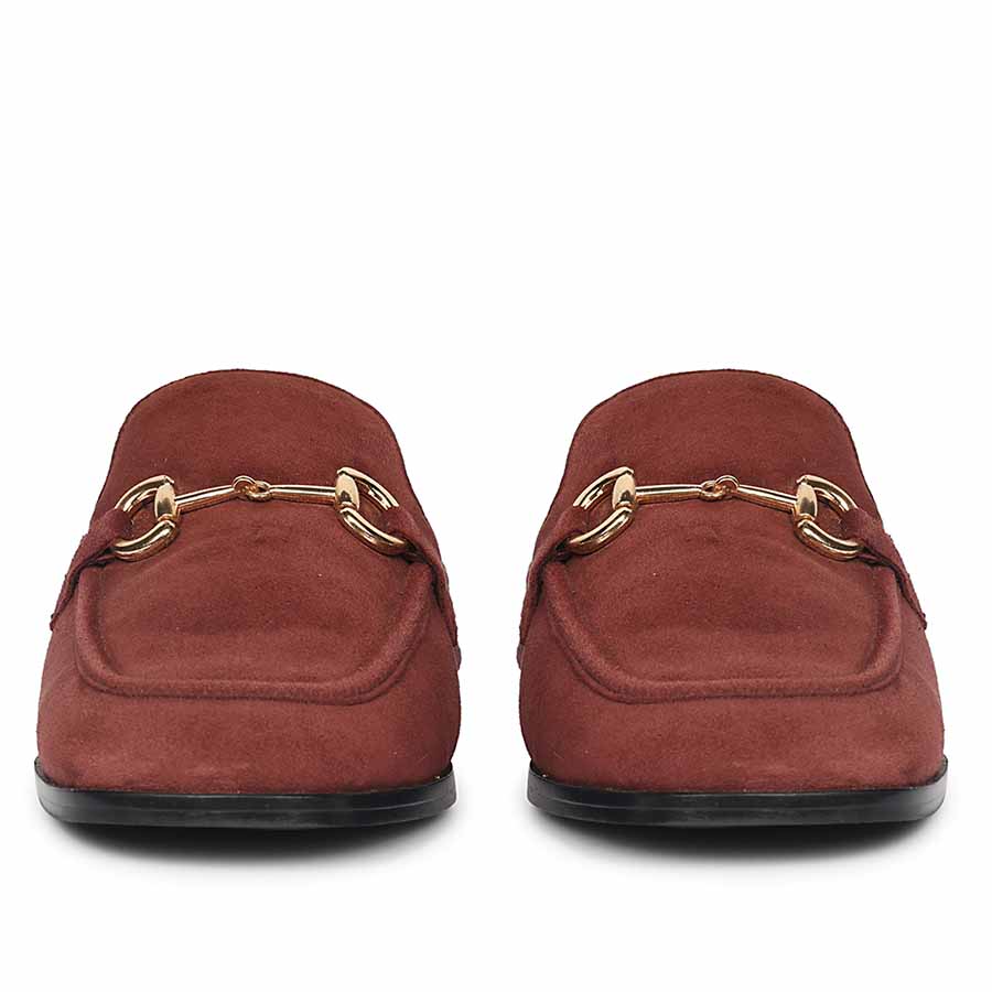 Saint Savannah Burgundy Suede Leather Moccasins - Image 5