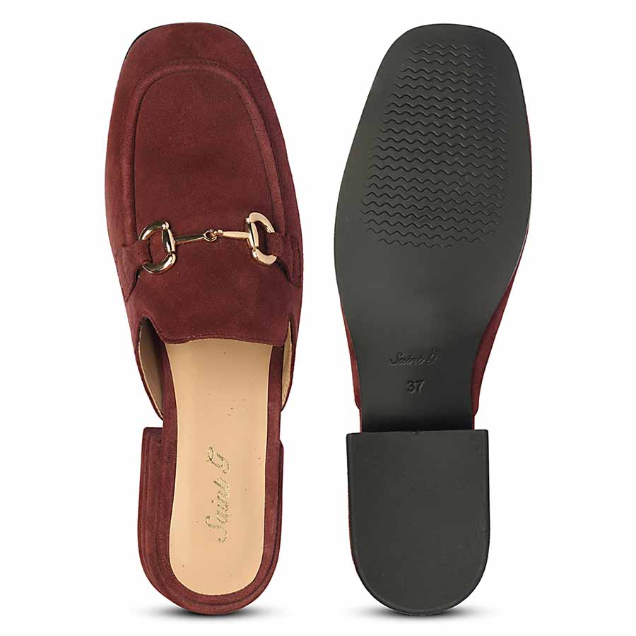 Saint Savannah Burgundy Suede Leather Moccasins - Image 6
