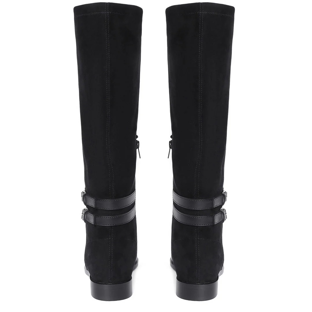 Saint Serafina Black Leather Knee High Boots - Image 6
