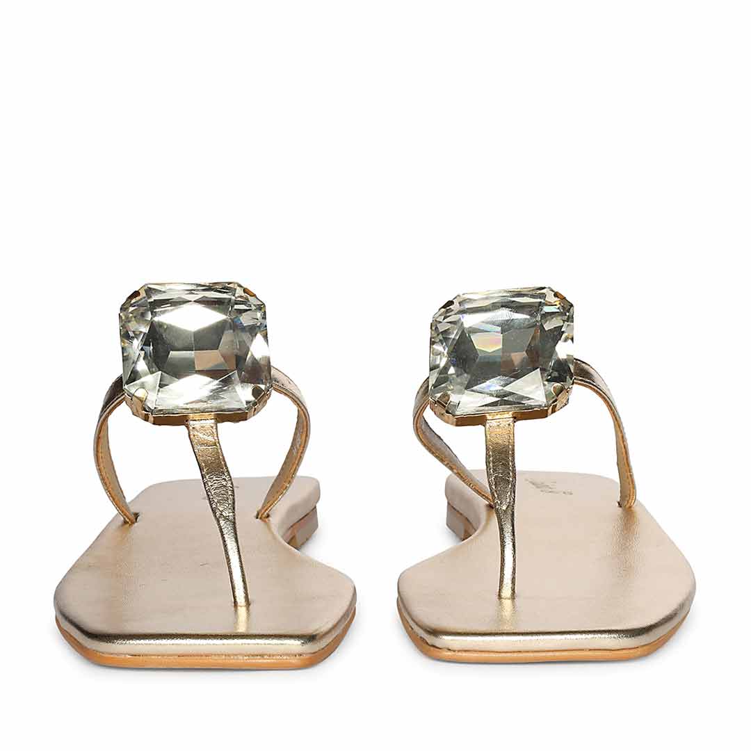 Saint Serena Luxe Platin Leather Sandals - Image 4