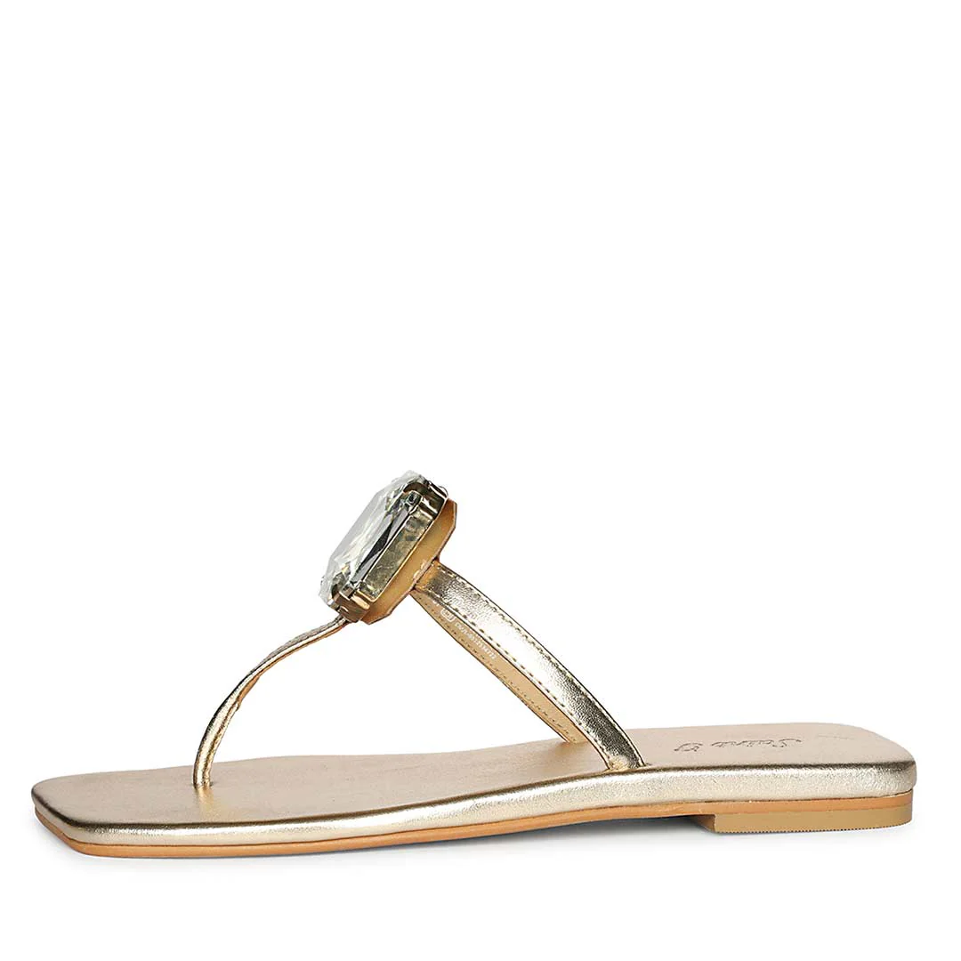 Saint Serena Luxe Platin Leather Sandals - Image 5