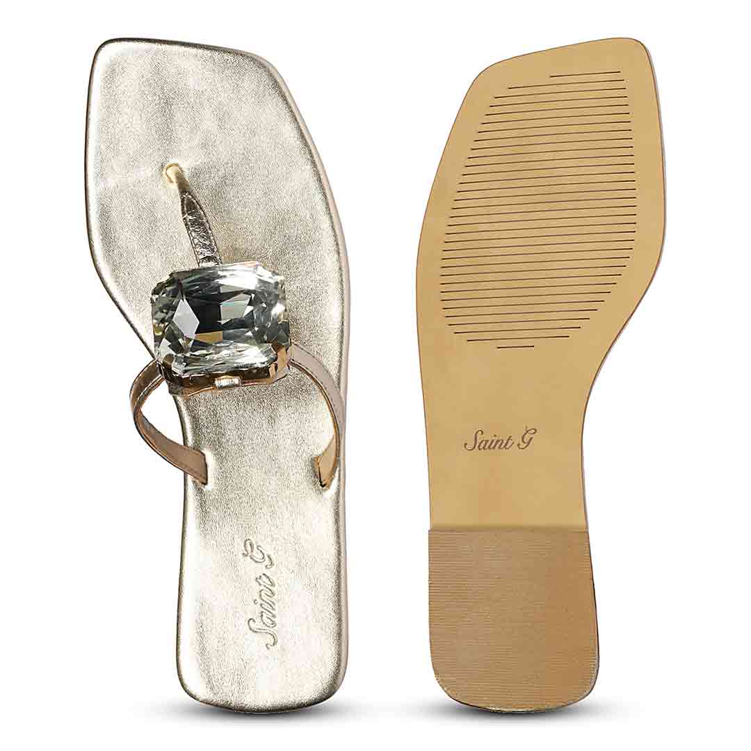 Saint Serena Luxe Platin Leather Sandals - Image 7