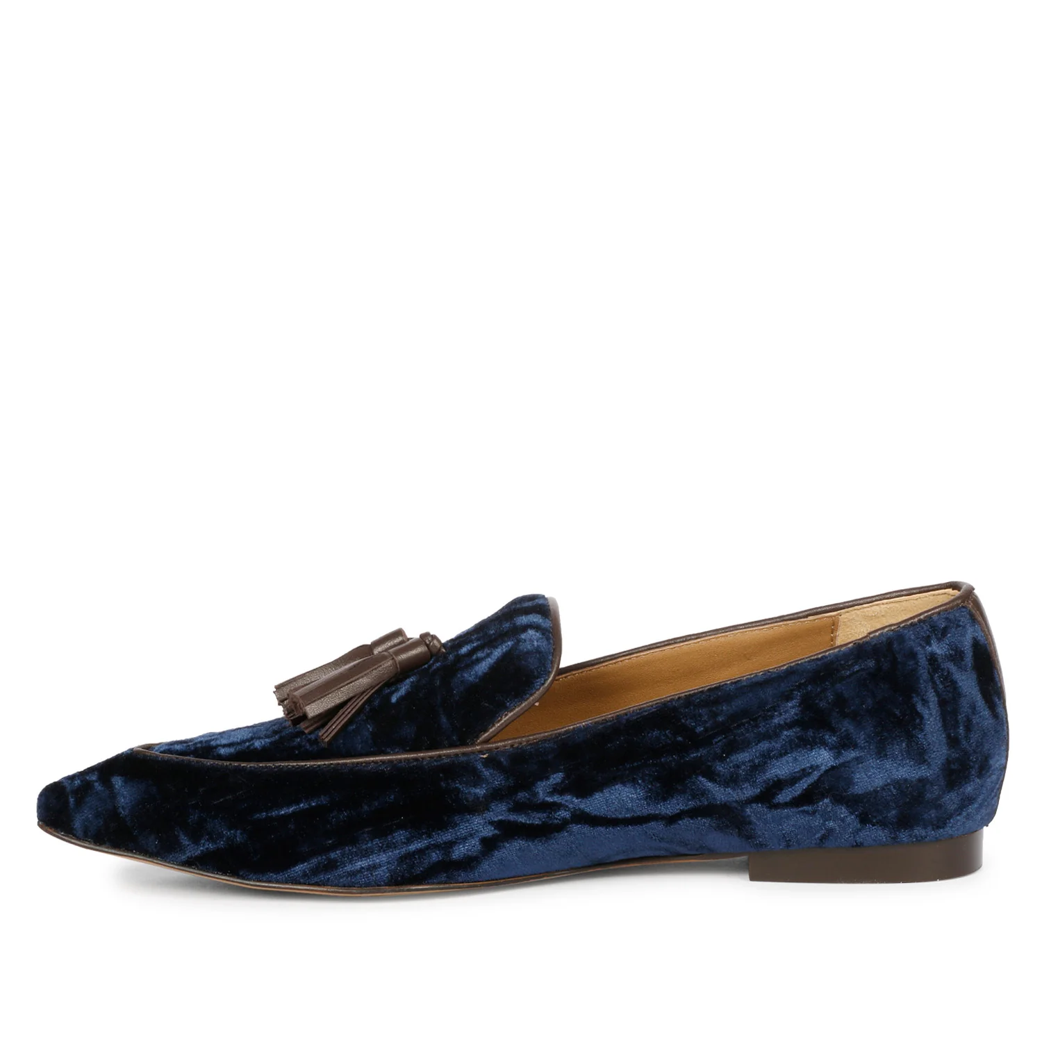 Saint Simona Blue Velvet Tassel Moccasins - Image 4