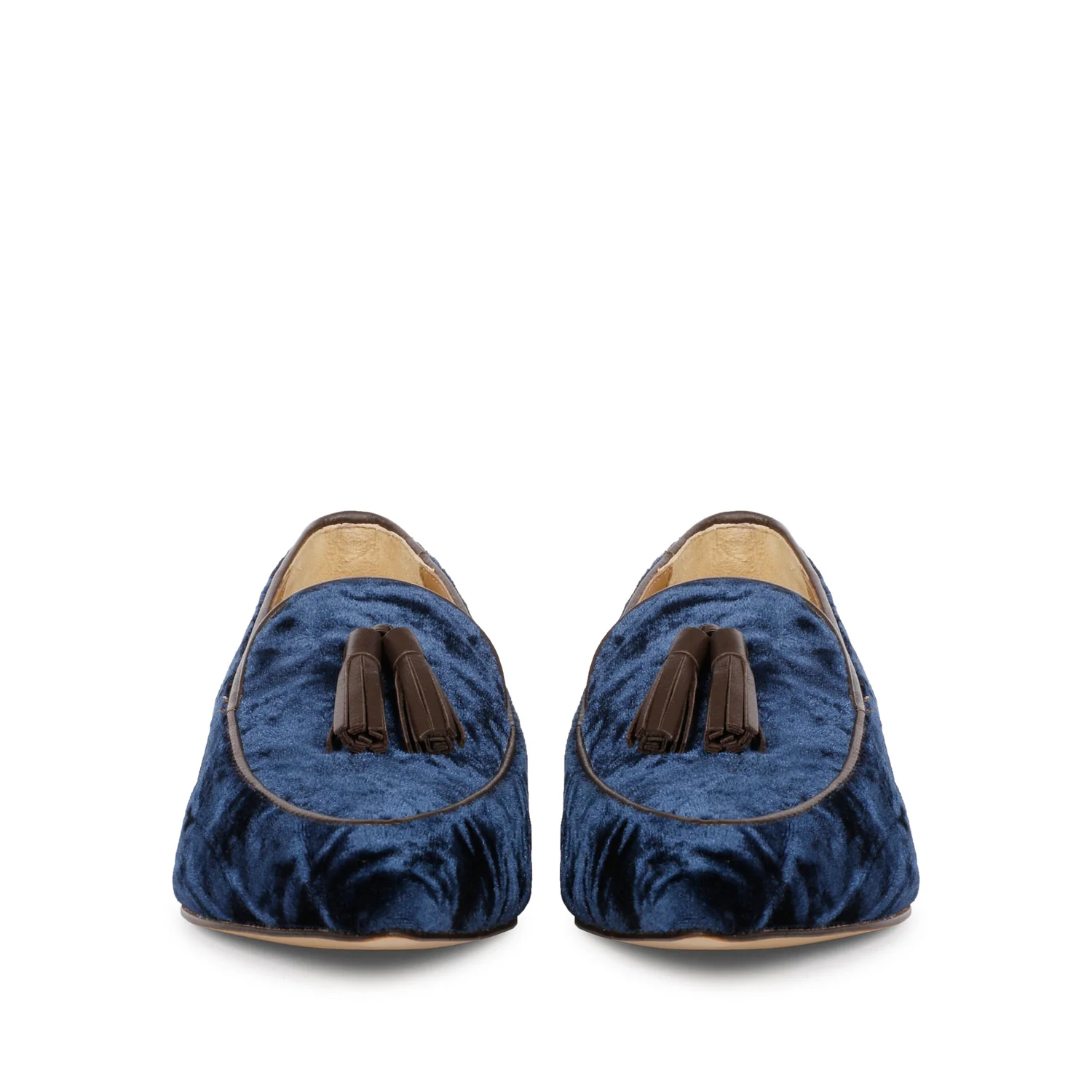 Saint Simona Blue Velvet Tassel Moccasins - Image 6