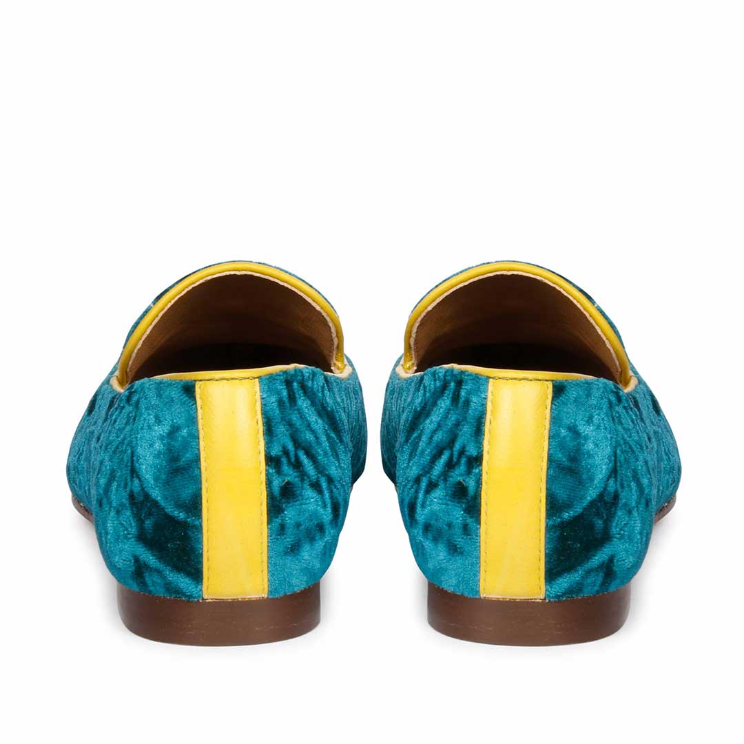 Saint Simona Green Velvet Tassel Moccasins - Image 5