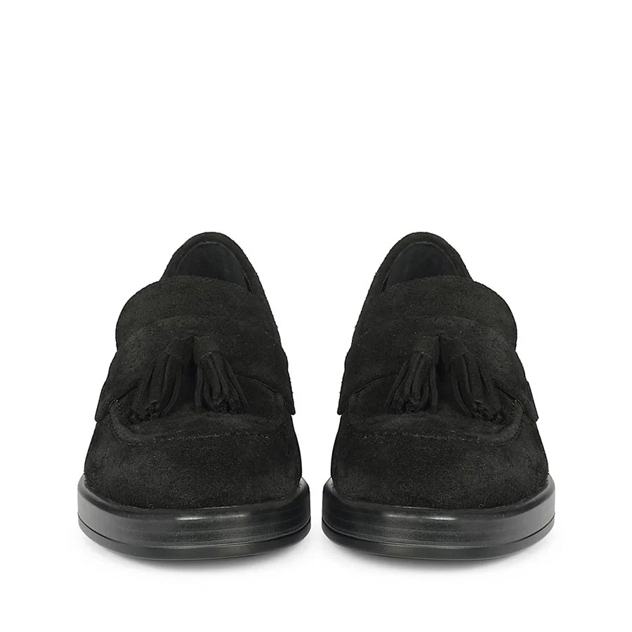 Saint Simone Black Leather Tassel Moccasins - Image 4