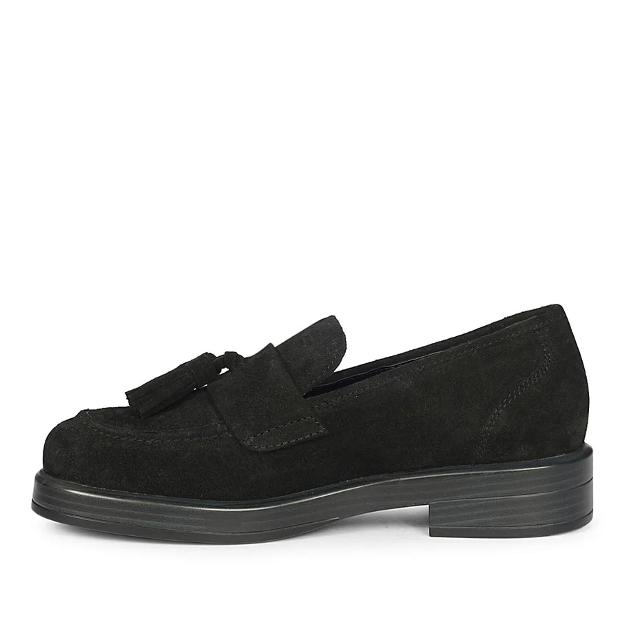 Saint Simone Black Leather Tassel Moccasins - Image 5