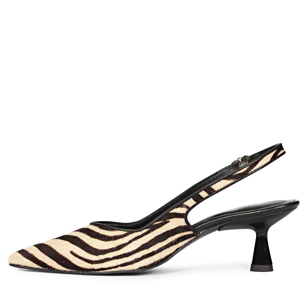 Saint Sloane Zebra Print Pony Hair Leather Pumps - Image 4