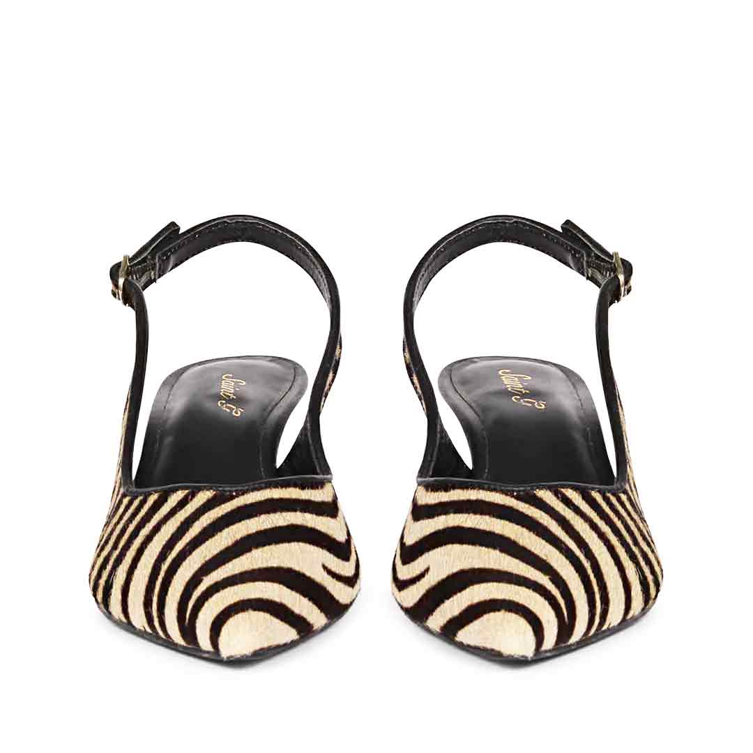 Saint Sloane Zebra Print Pony Hair Leather Pumps - Image 5